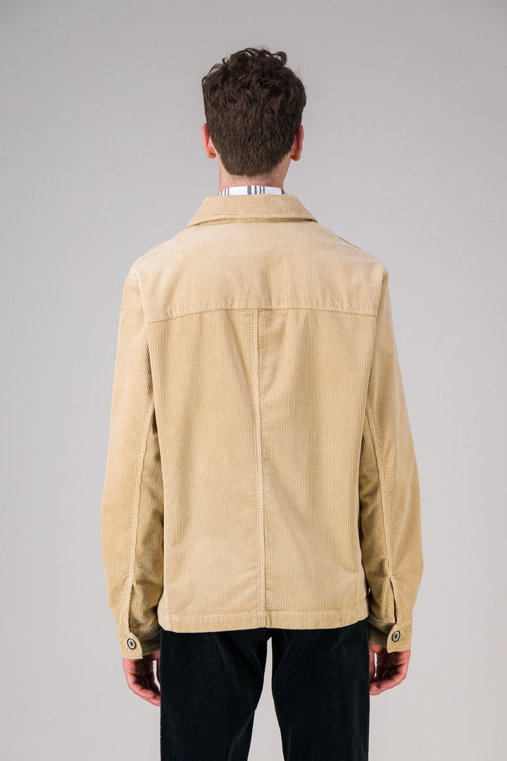 Workwear jacket in blue corduroy