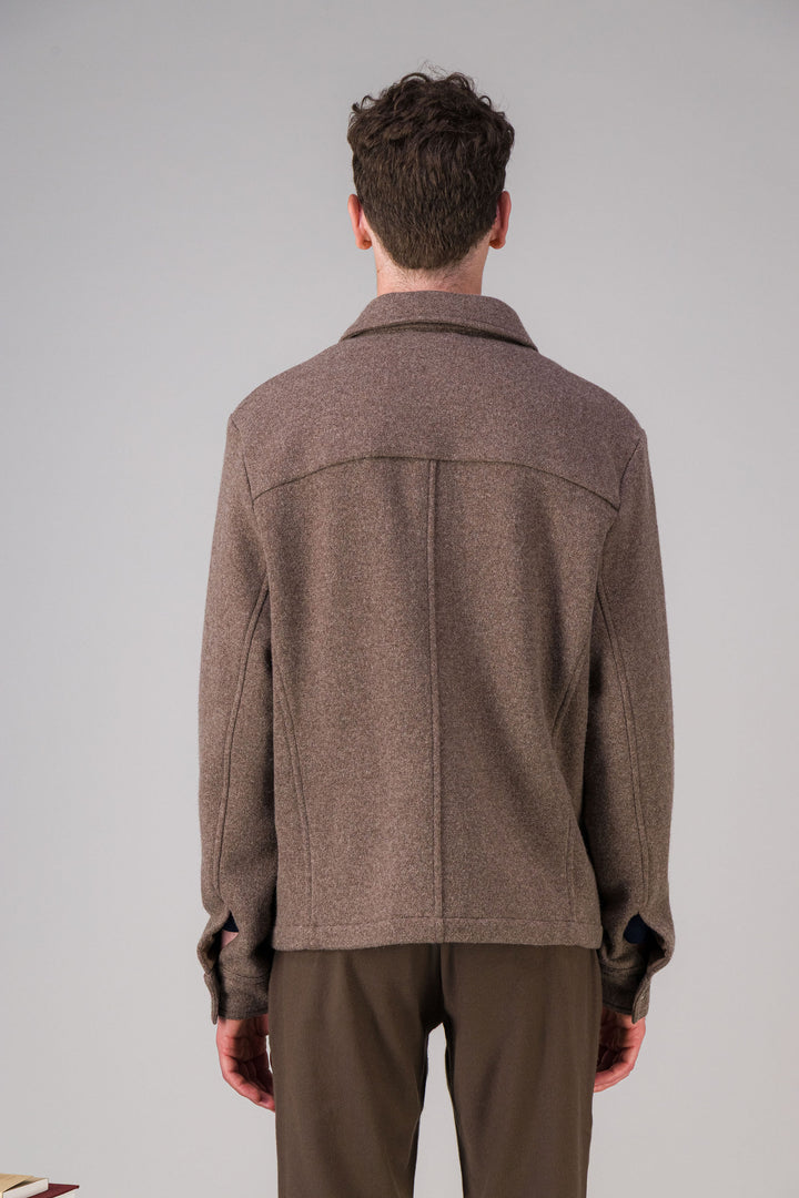 Checked wool workwear jacket