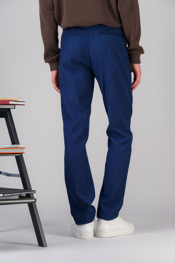Daryk grey stretch wool cotton city trousers
