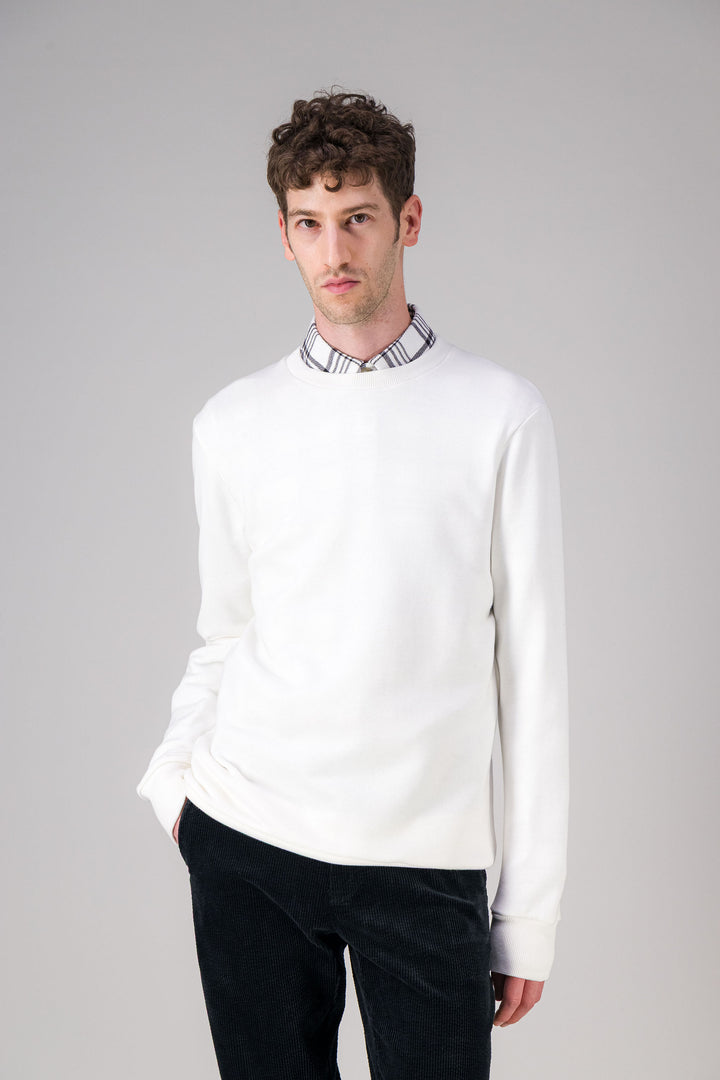 Navy wool cotton sweater