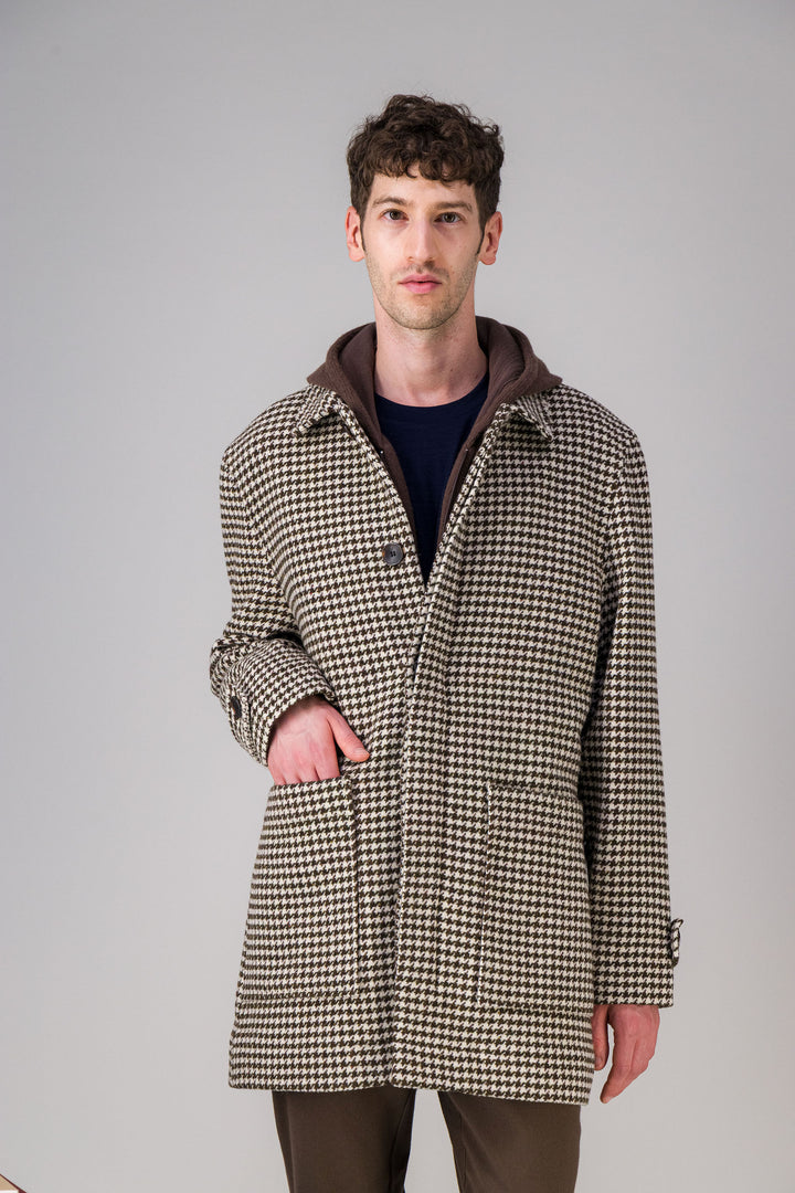 Long Coat in navy wool