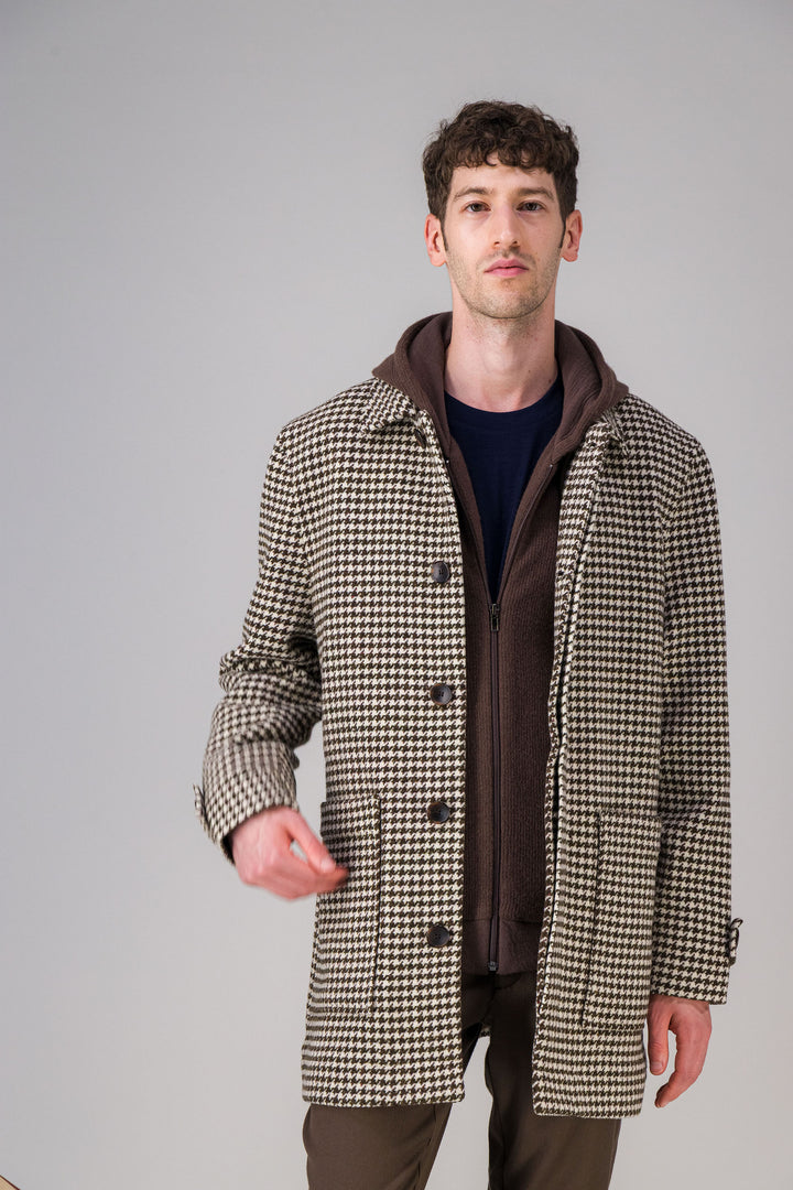 Long Coat in navy wool