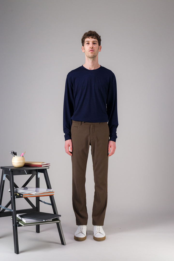 Premium’ organic cotton T Shirt mottled blue