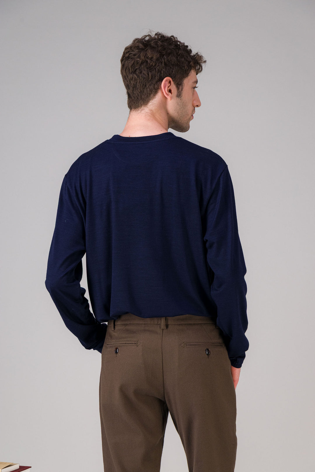Premium’ organic cotton T Shirt mottled blue