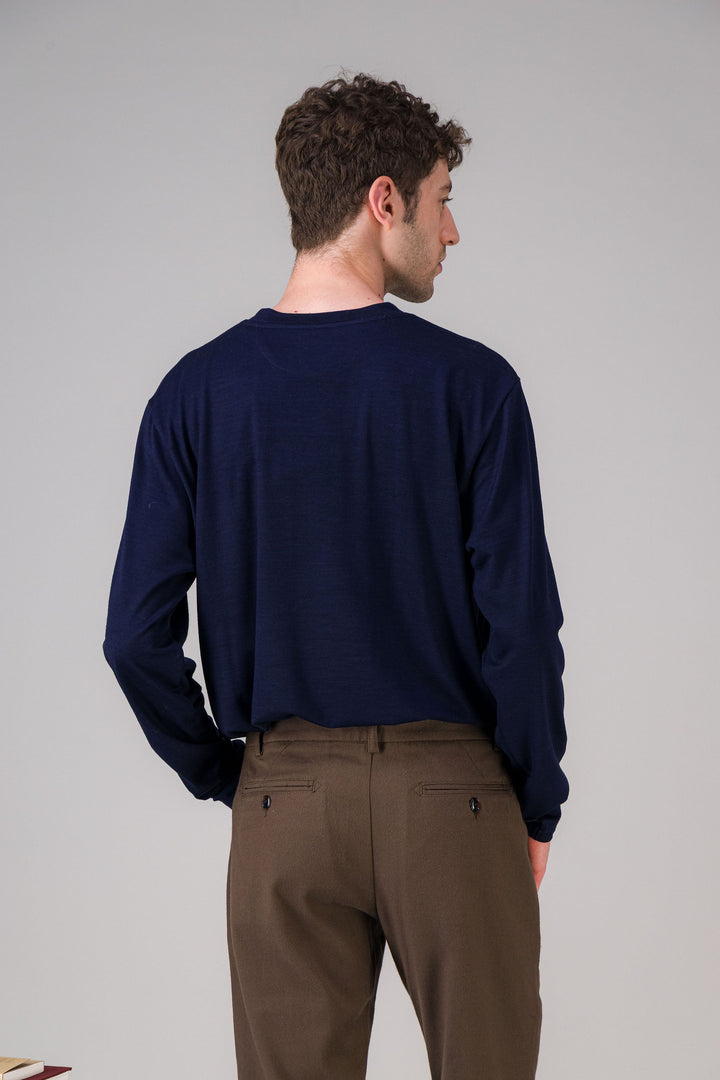 Premium’ organic cotton T Shirt mottled blue