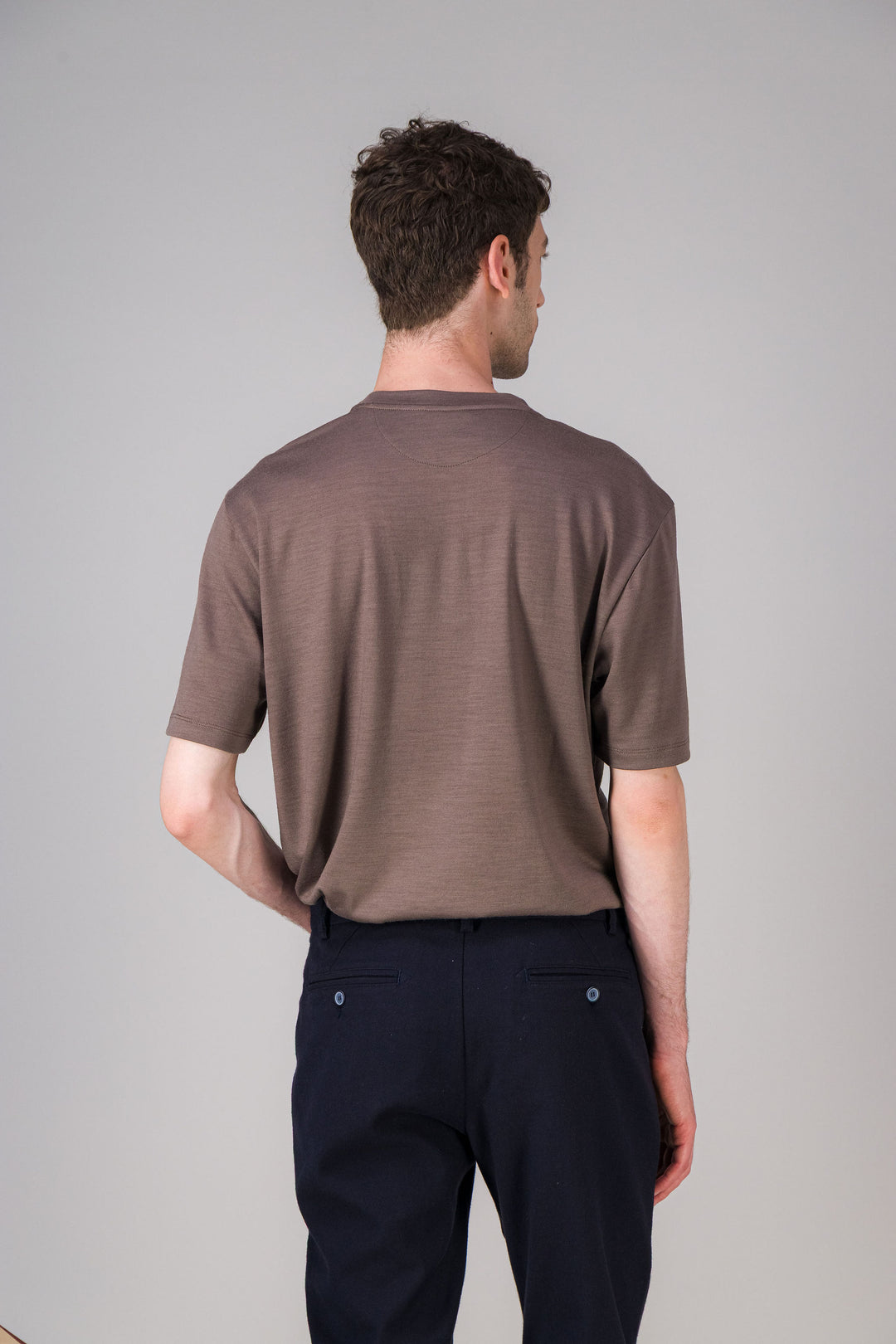 Premium’ organic cotton T Shirt mottled blue