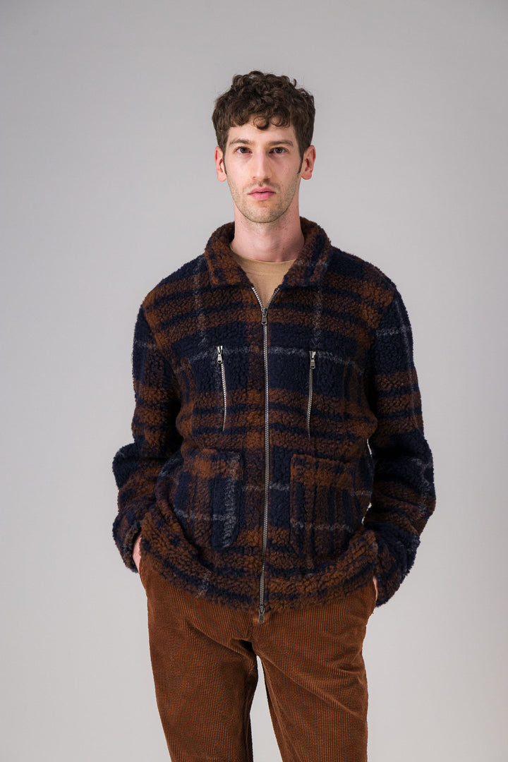 Overshirt in recycled fleece