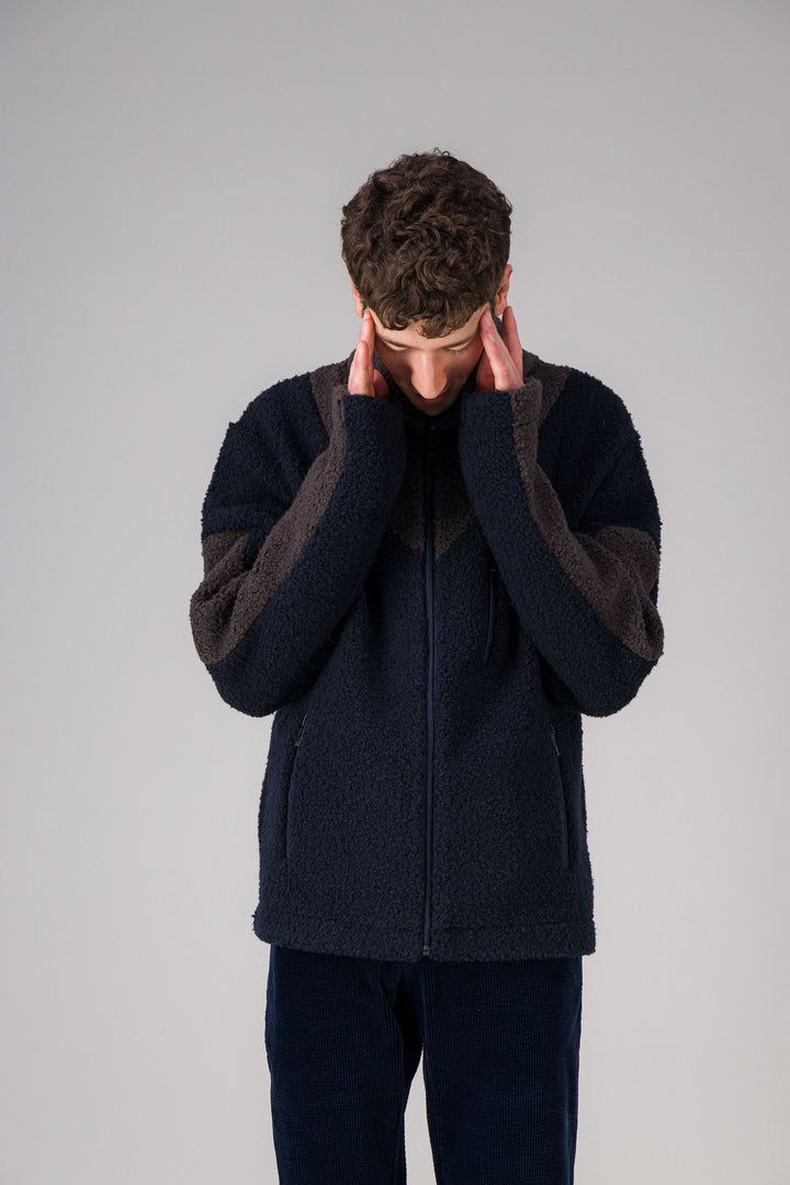 Overshirt in recycled fleece