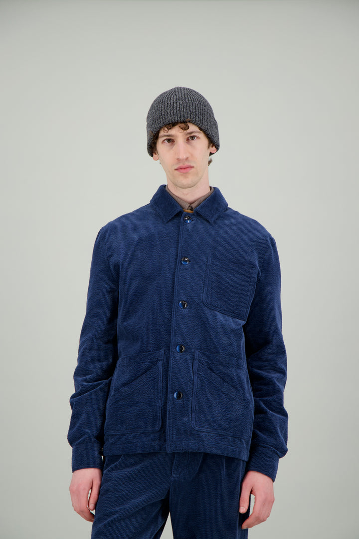 Veste Workwear velours bleu