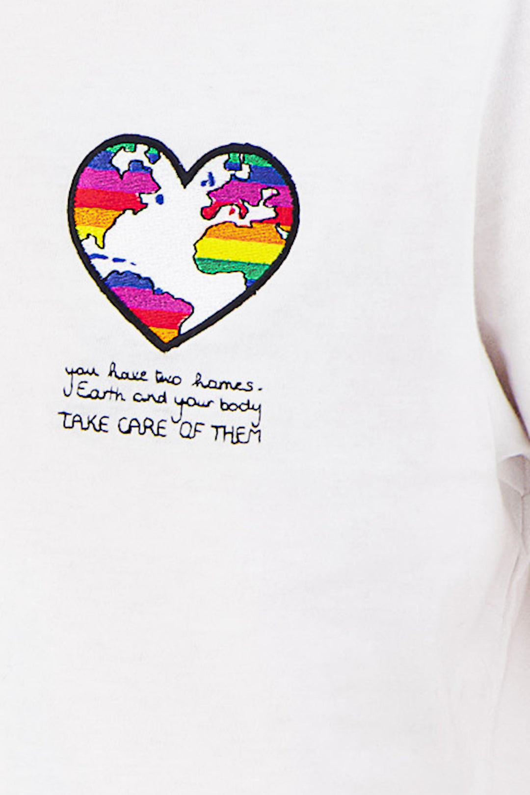 T Shirt coton bio japonais rainbow earth