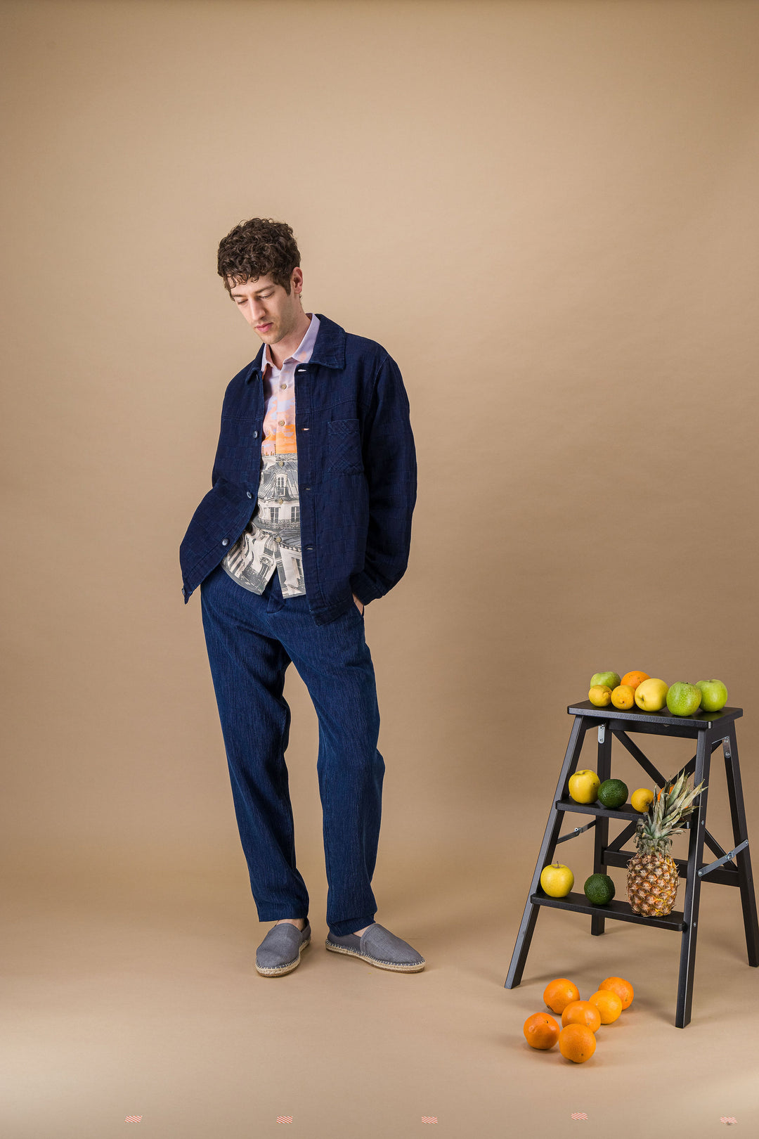 Chemise jacquard "les toits de Paris"