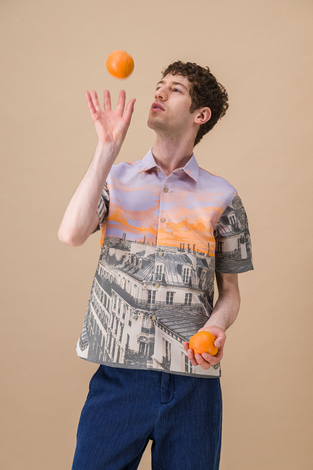 Chemise jacquard "les toits de Paris"