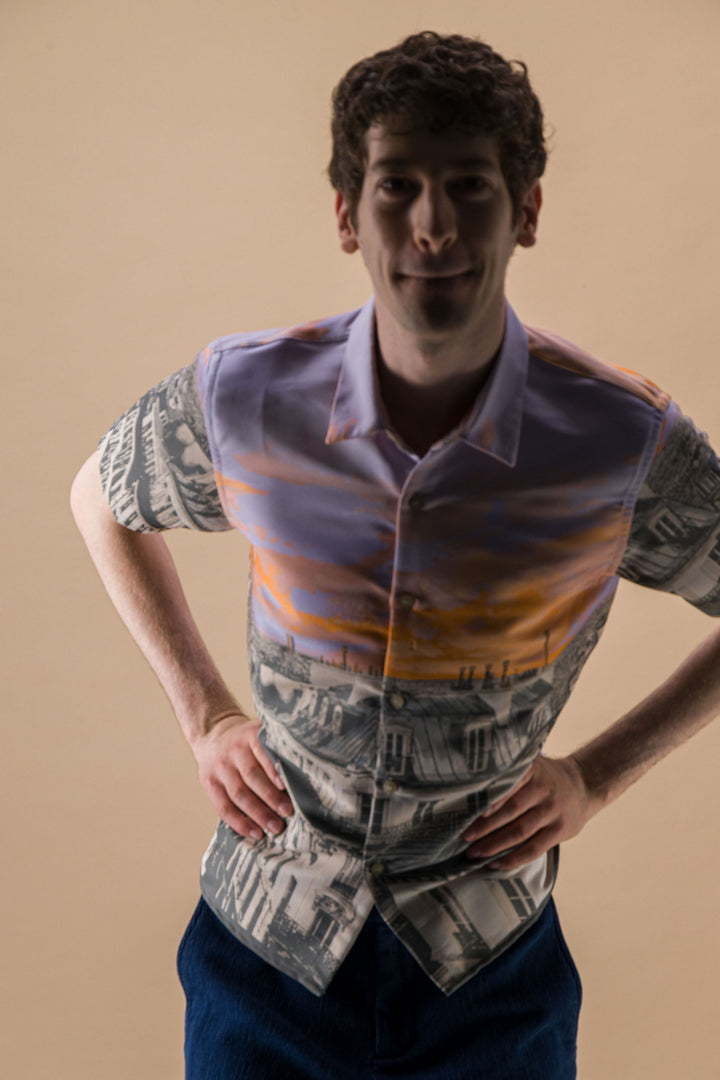 Chemise jacquard "les toits de Paris"