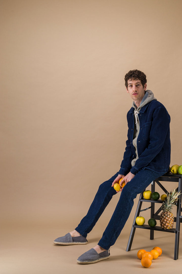 Brown Recycled wool cotton hoodie