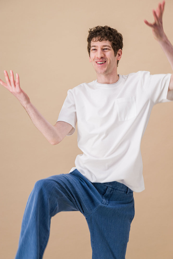 Tee-shirt "TWO" coton bio japonais blanc