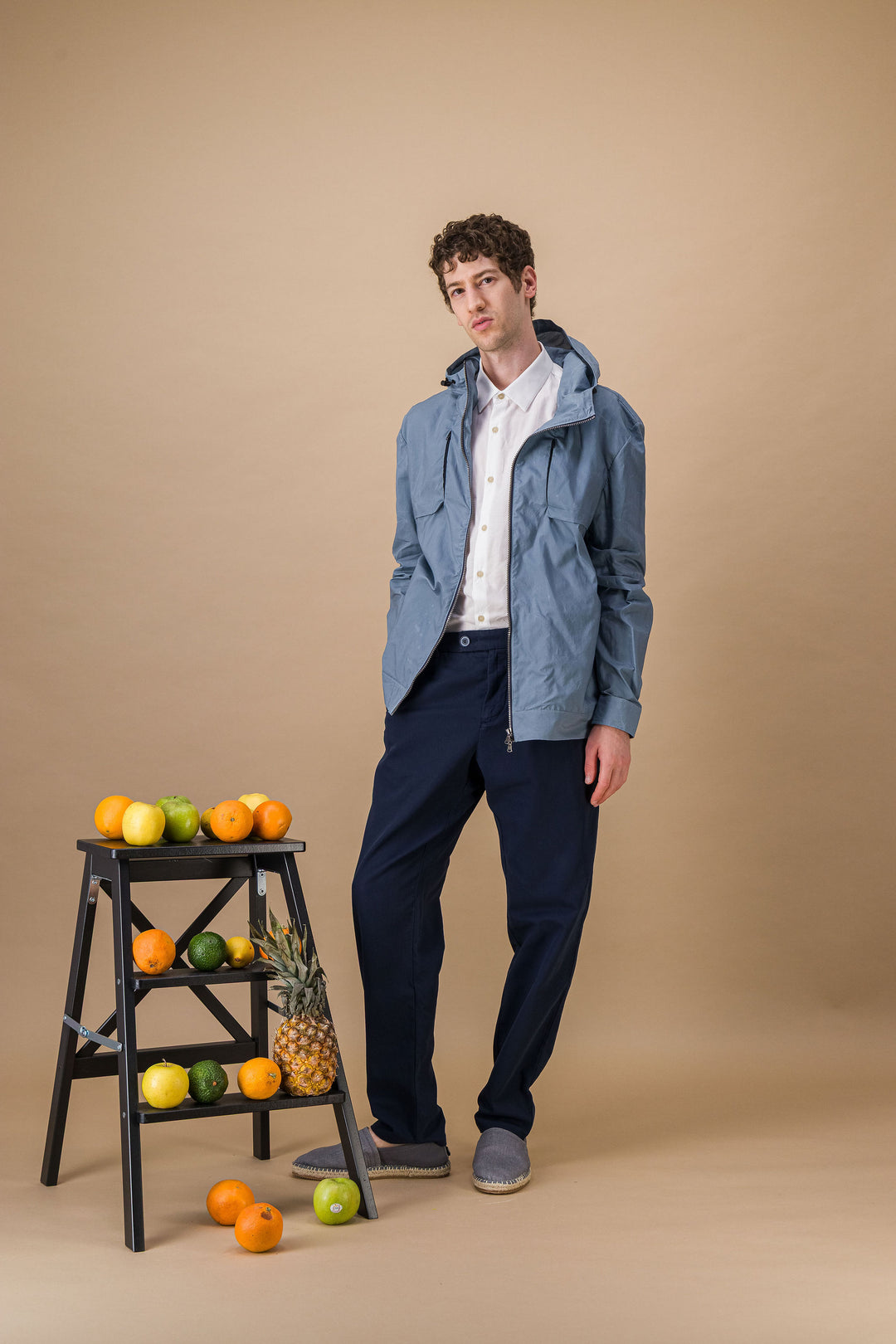 Veste imperméable "Alpinist" bleu ciel