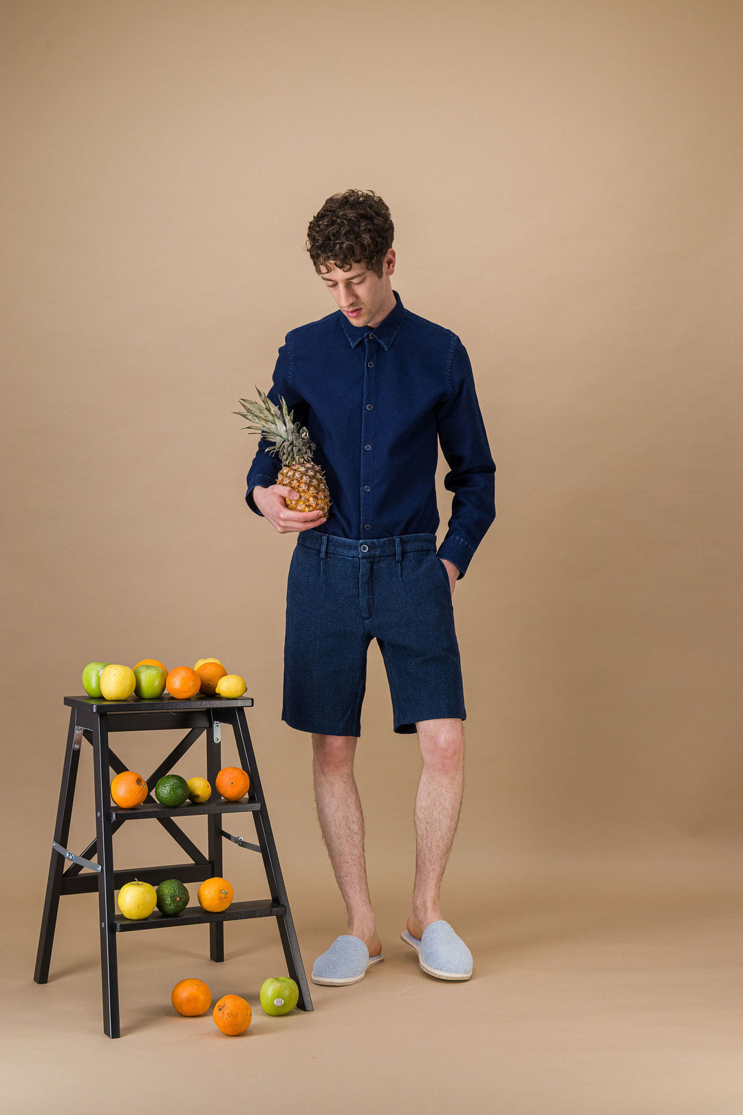 City Short denim japonais