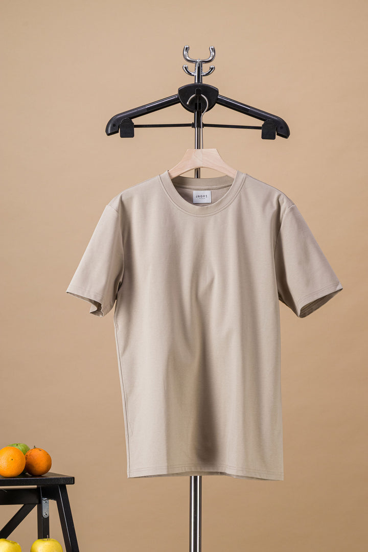 Tee-shirt "ONE" coton bio japonais beige