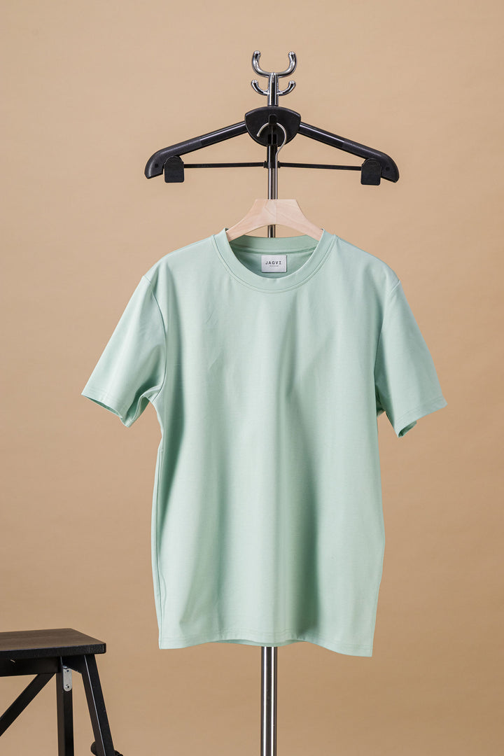 Tee-shirt "ONE" coton bio japonais vert d'eau
