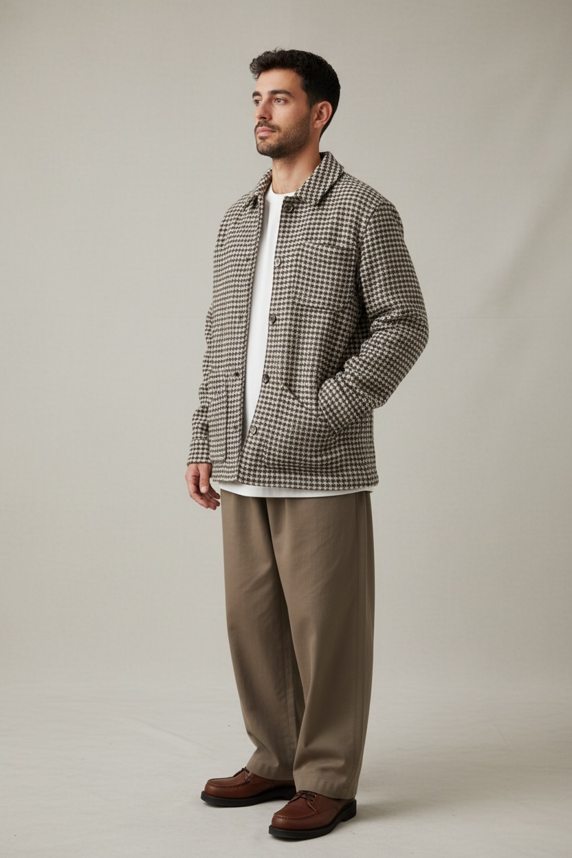 Veste Workwear laine pied de poule