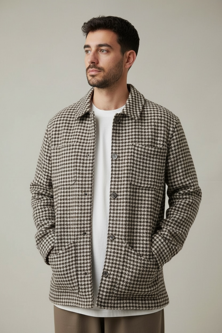 Veste Workwear laine pied de poule