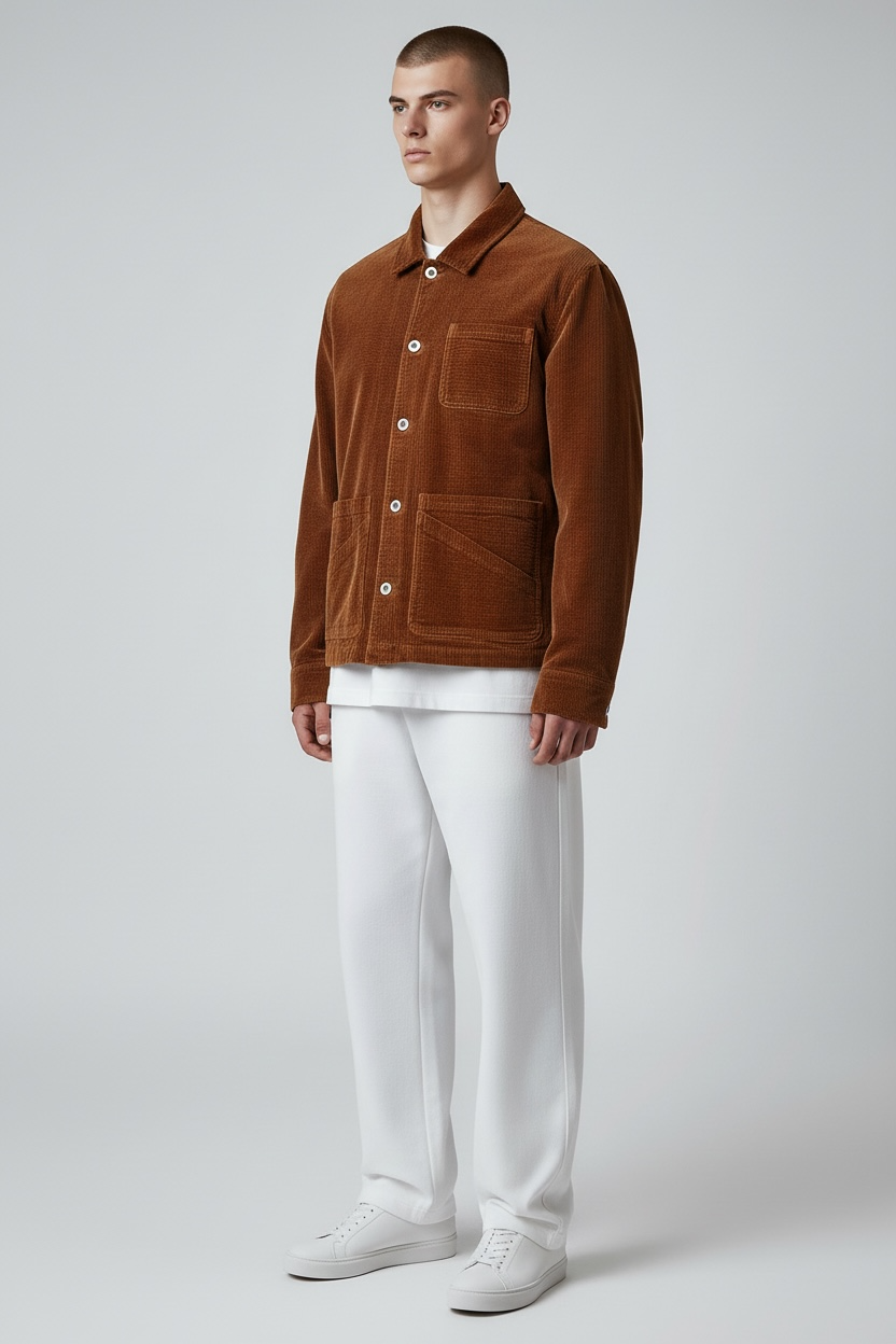 Veste Workwear velours camel