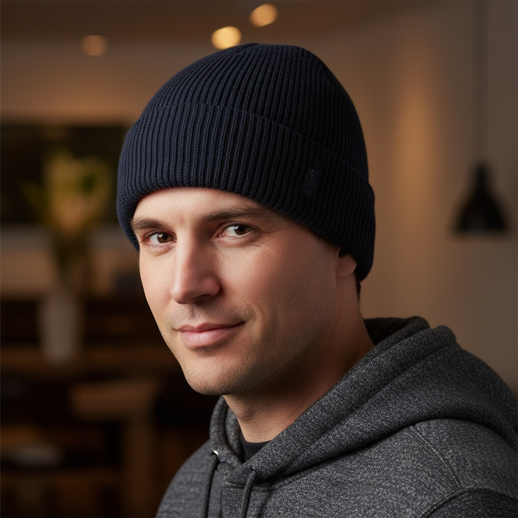 Bonnet marine laine merinos