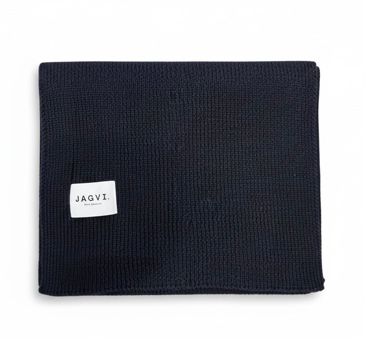 Merino wool scarf in khaki mouliné