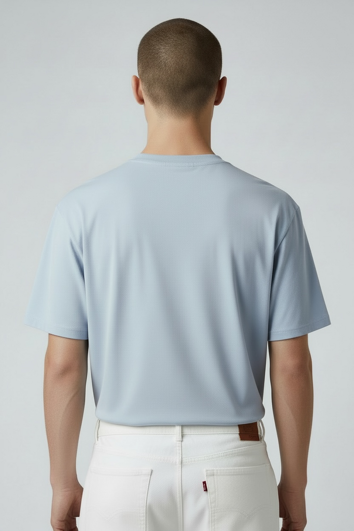 Tee-shirt "ONE" coton bio japonais bleu ciel