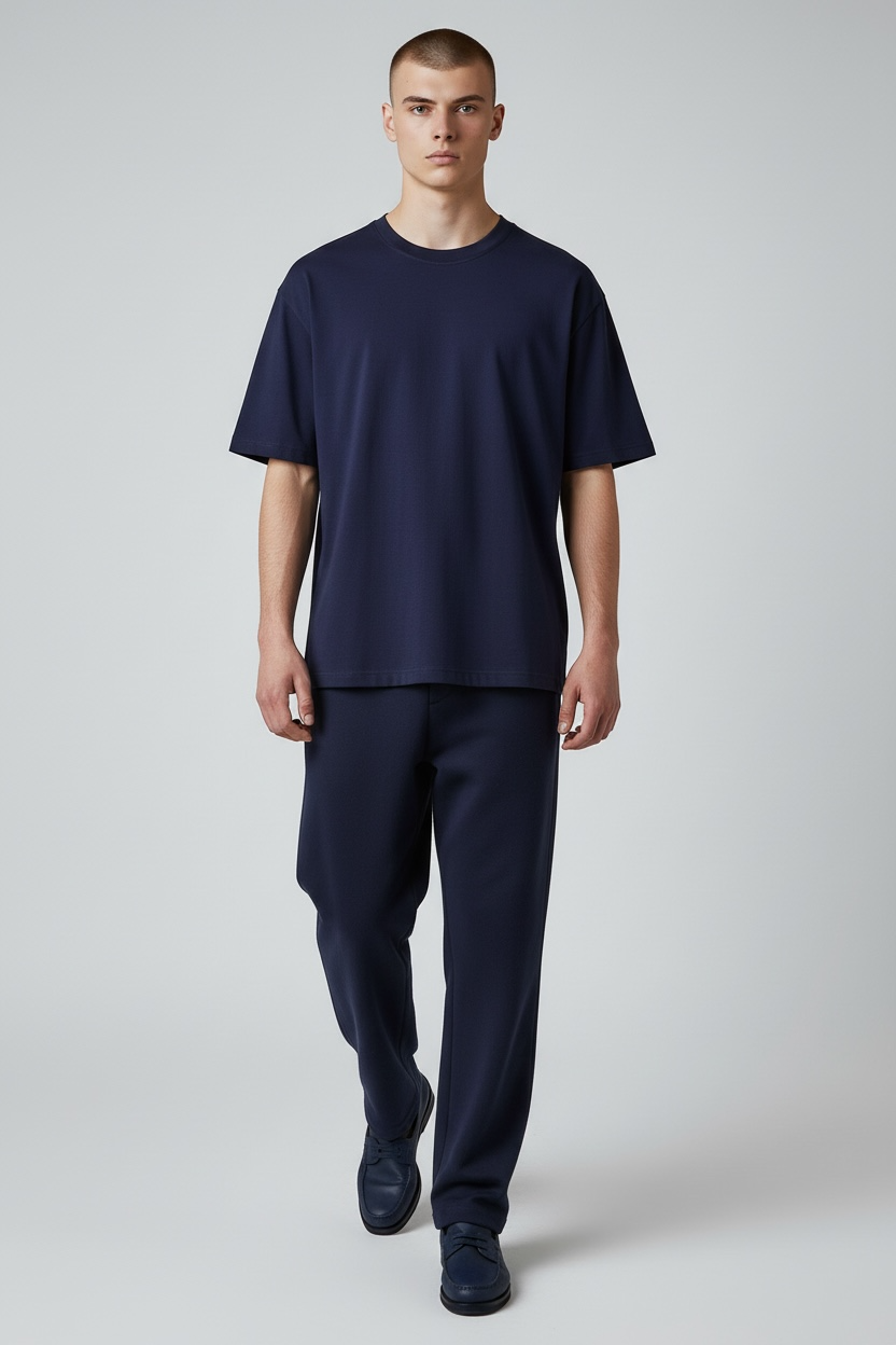 Tee-shirt "ONE" coton bio japonais marine