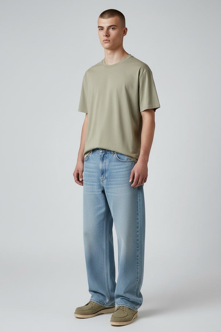 Tee-shirt "ONE" coton bio japonais vert kaki