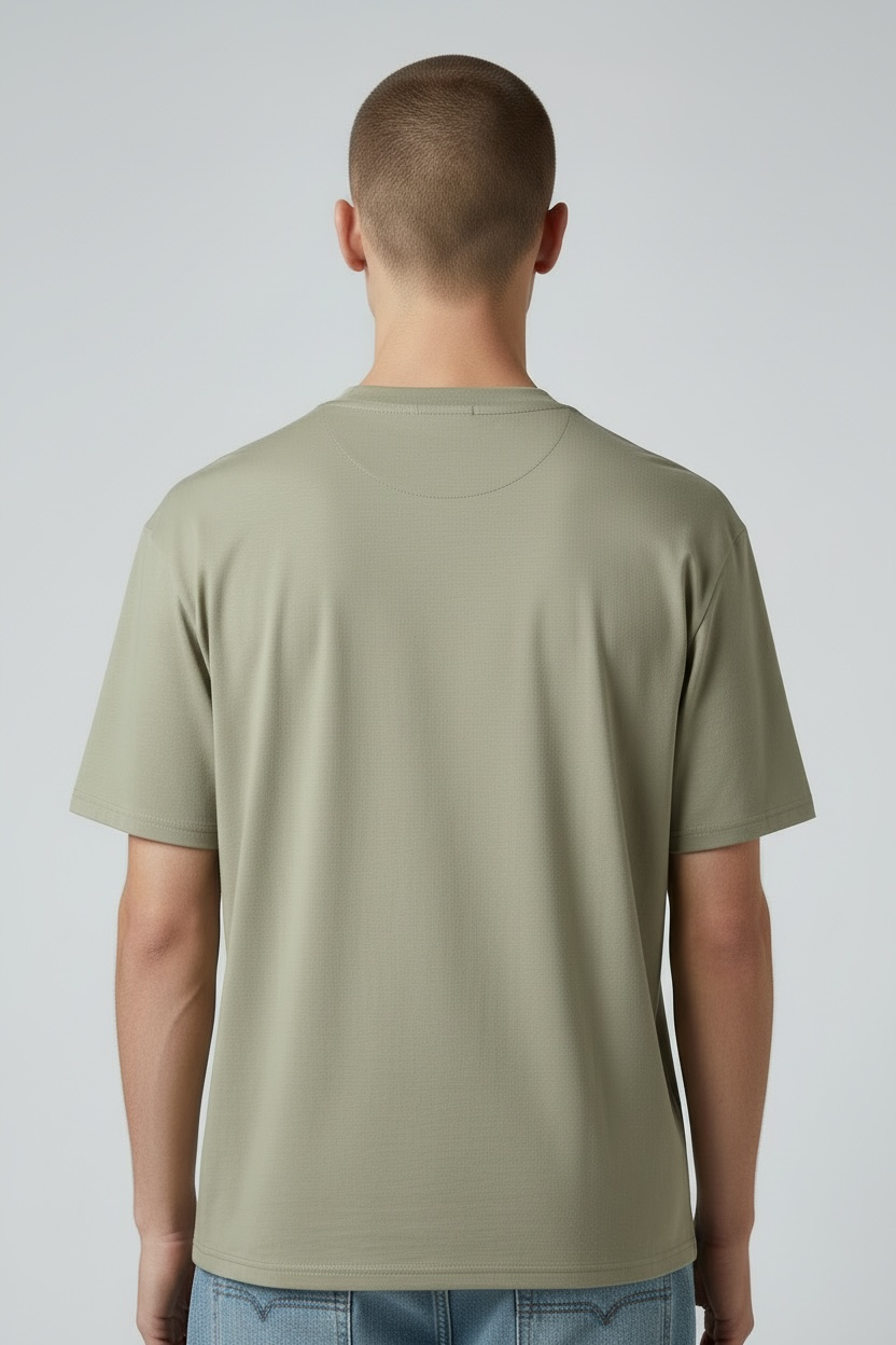 Tee-shirt "ONE" coton bio japonais vert kaki