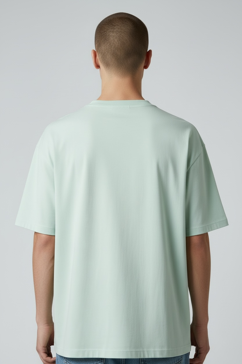 Tee-shirt "ONE" coton bio japonais vert d'eau