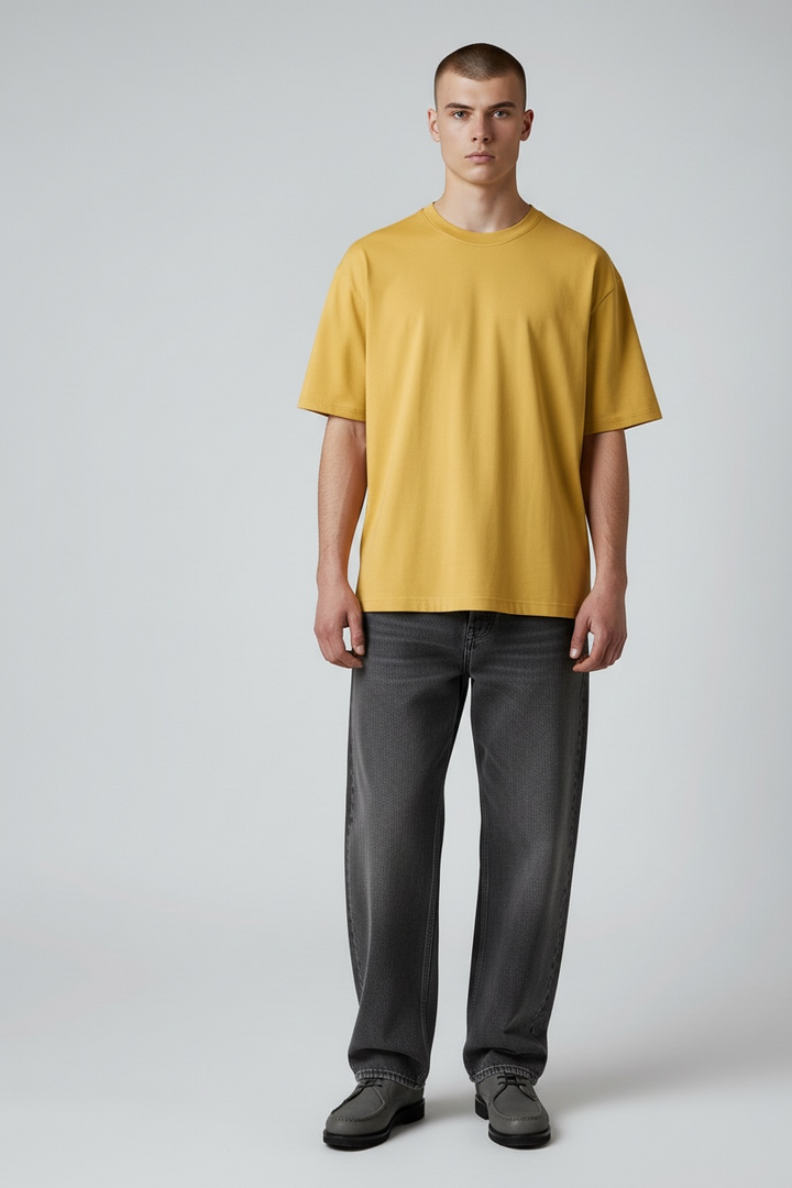 Tee-shirt "ONE" coton bio japonais jaune soleil