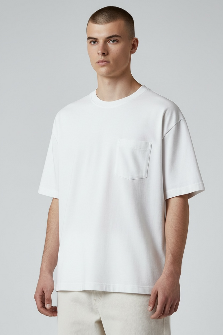 Tee-shirt "TWO" coton bio japonais blanc