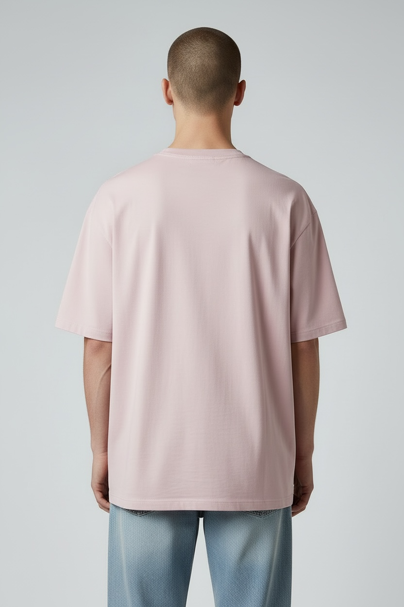 Tee-shirt "ONE" coton bio japonais rose pale