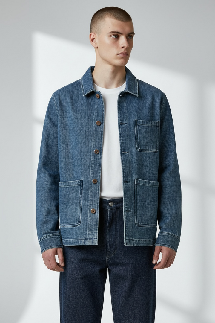 Veste Workwear denim bleach japonais