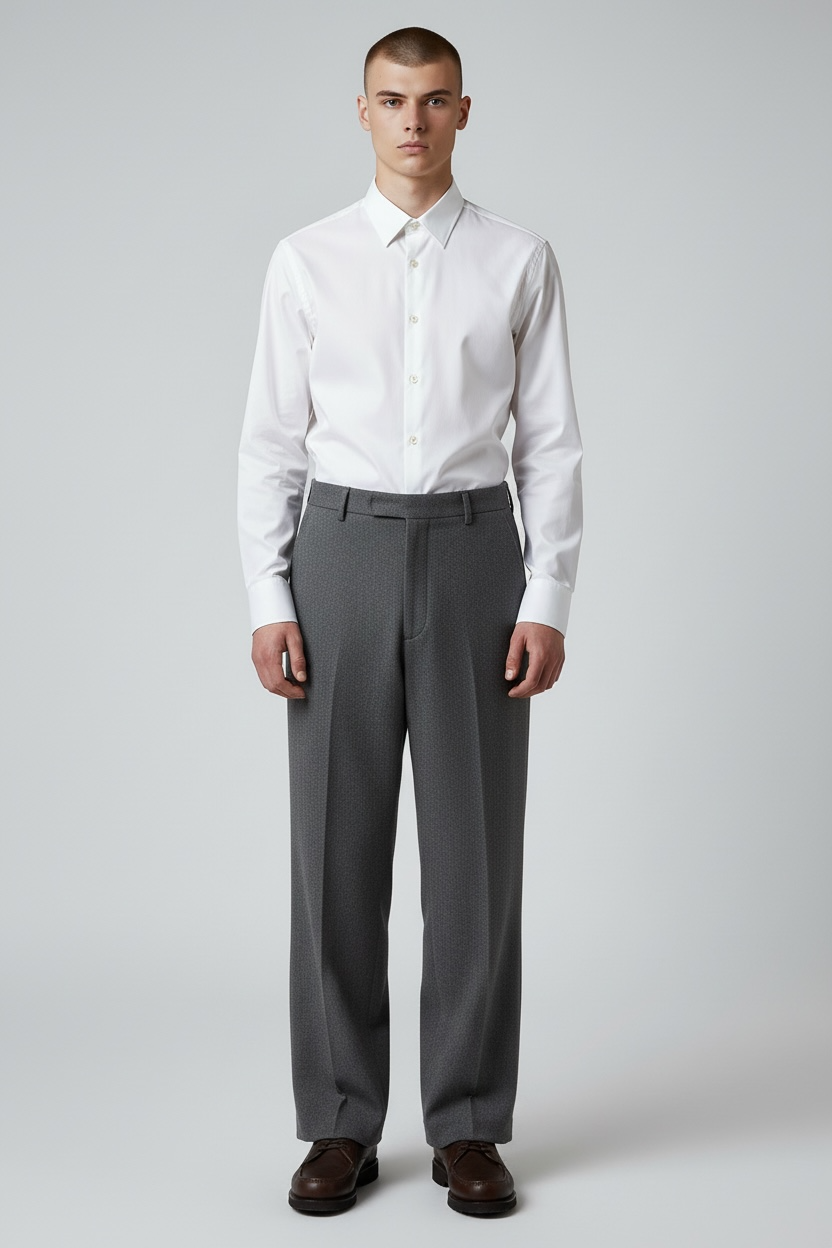 Heather navy light cotton shirt