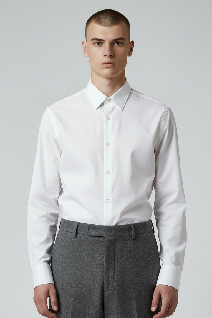 Heather navy light cotton shirt