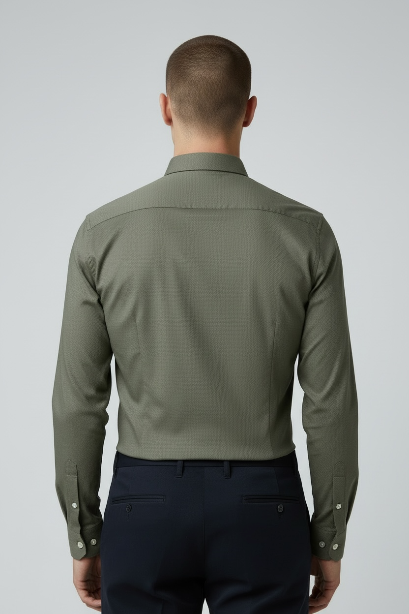 Heather navy light cotton shirt