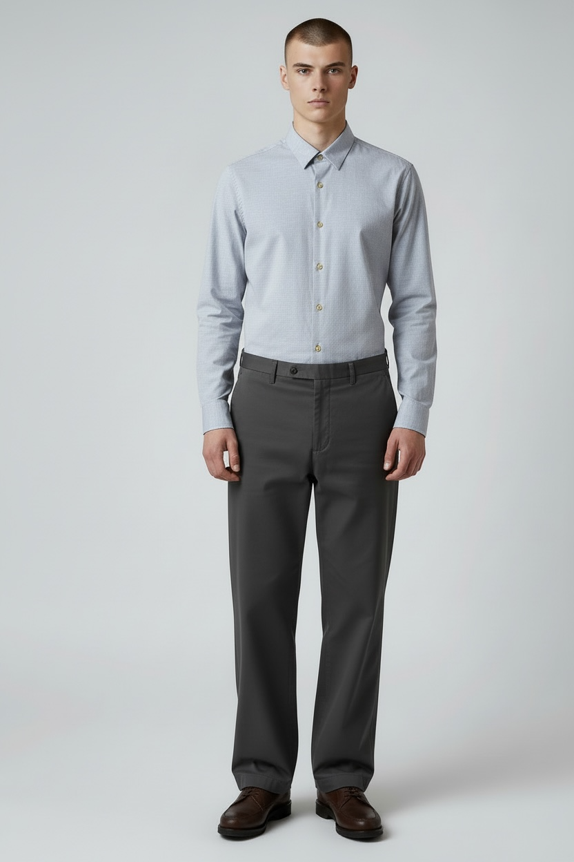 Heather navy light cotton shirt