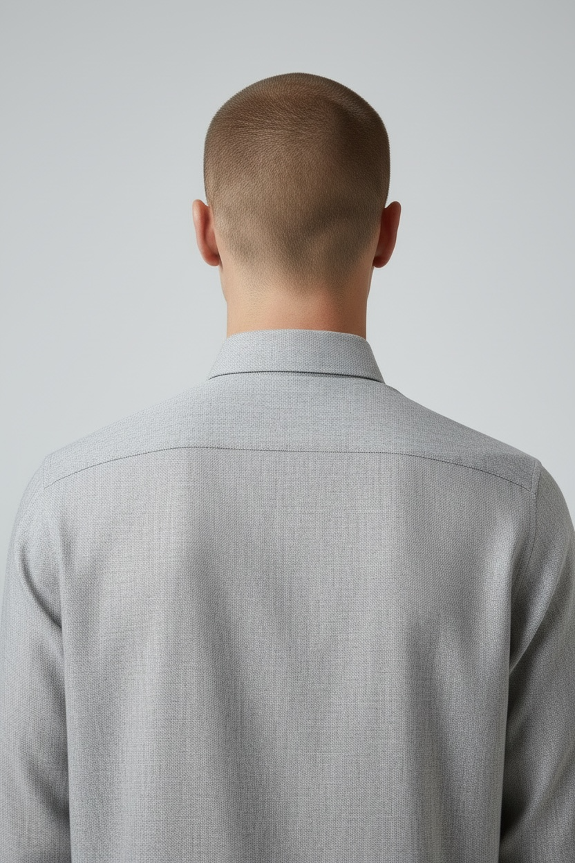 Heather navy light cotton shirt