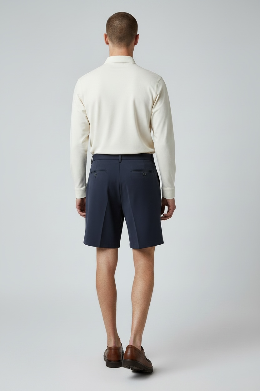 Pleats Short Bleu