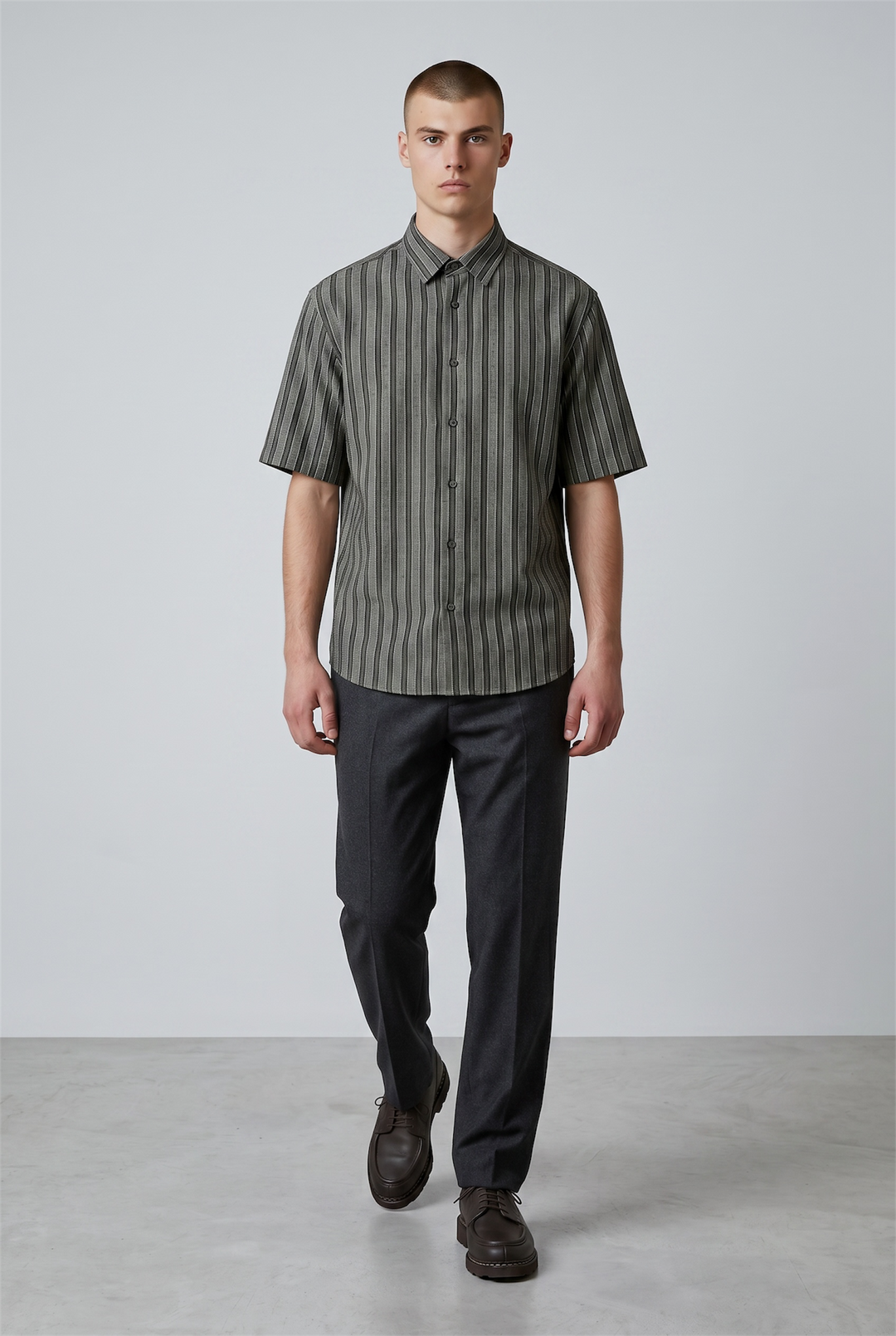 Striped SS cotton linen Shirt