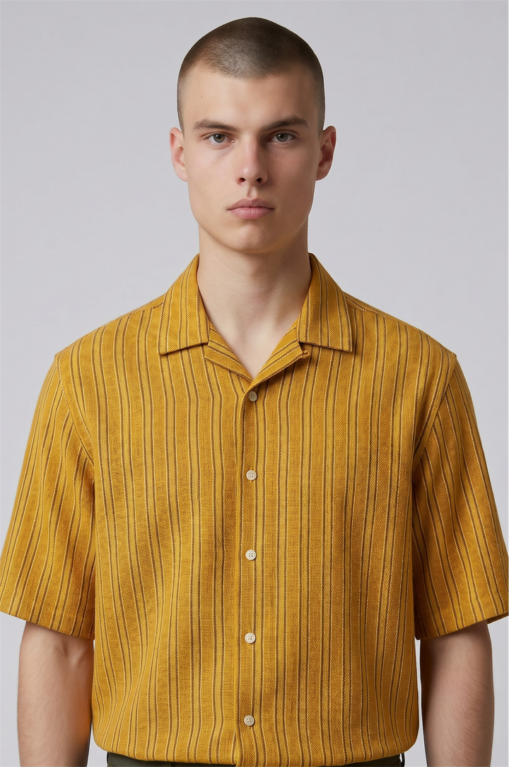 Striped SS cotton linen Shirt