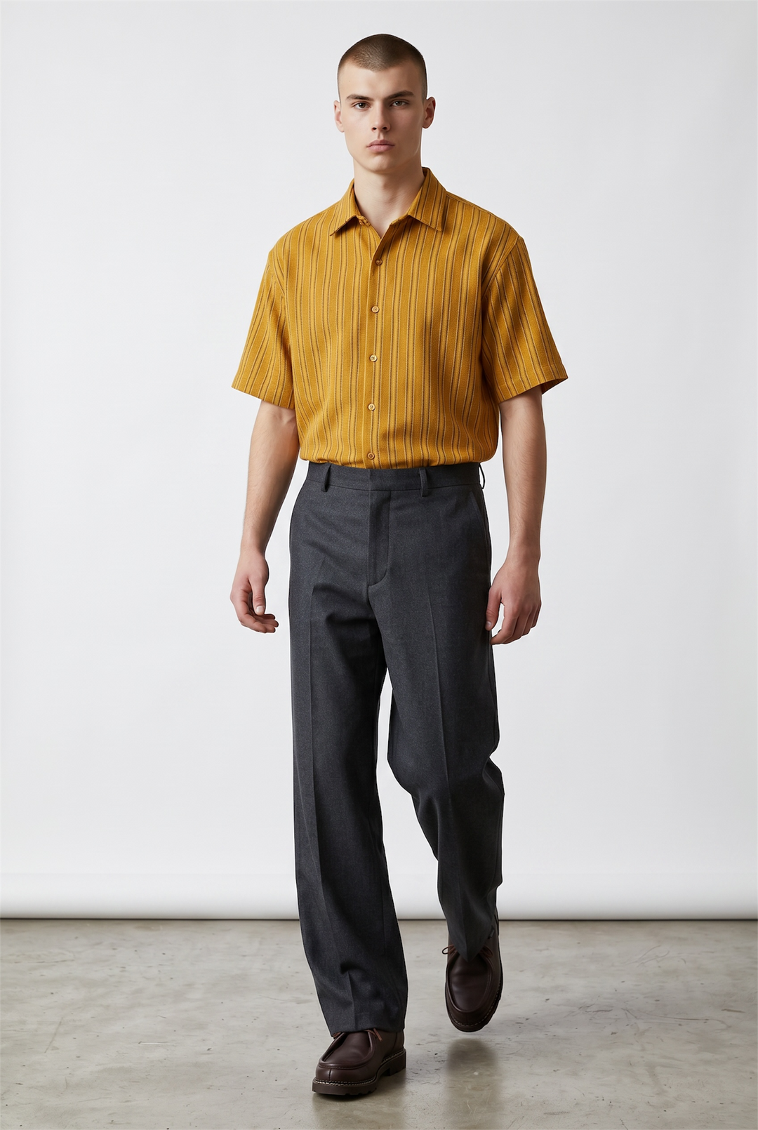 Striped SS cotton linen Shirt