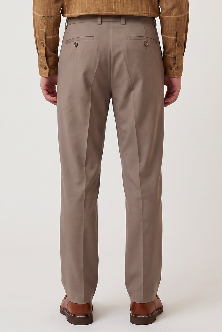 Pantalon Pleats en coton bio beige