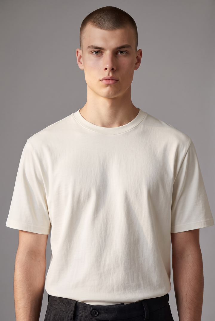 T Shirt SS laine recyclée japonaise écru
