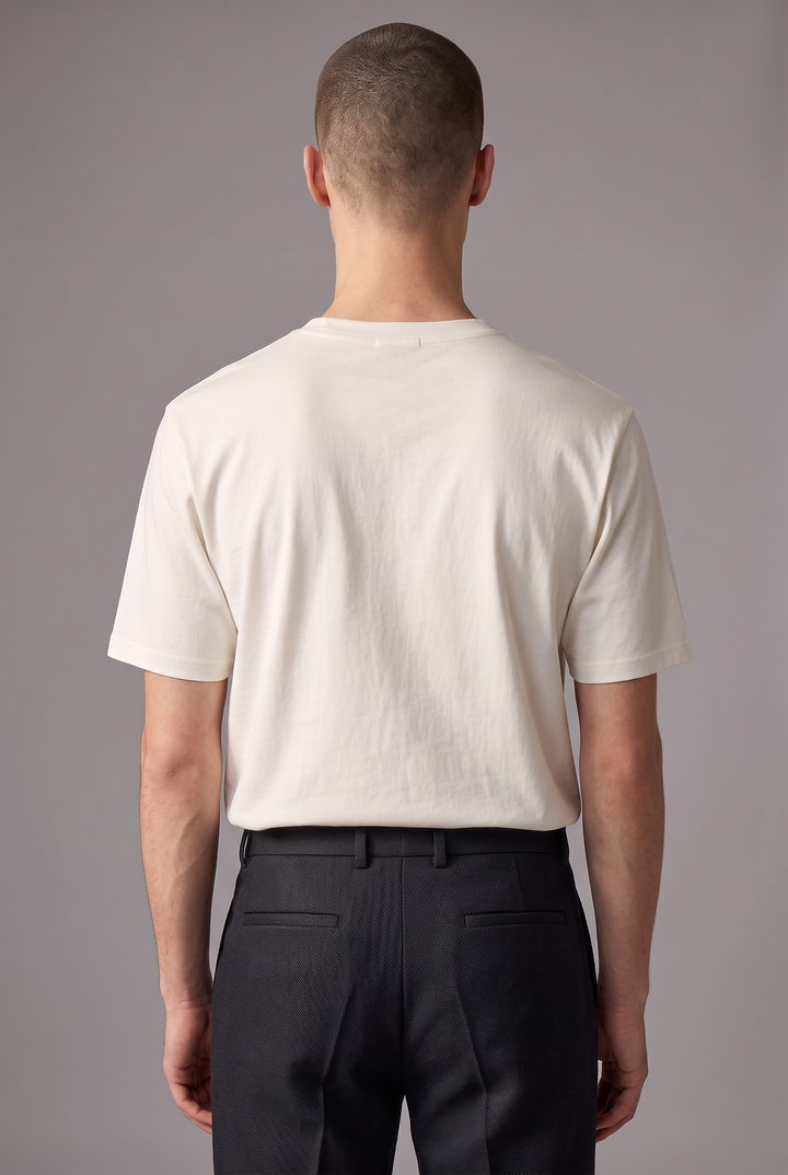 T Shirt SS laine recyclée japonaise écru