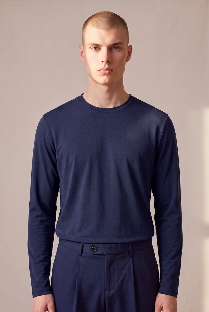 Premium recycled wool mottled blue